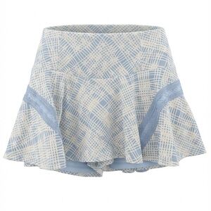 Blue and White Patterned Skort